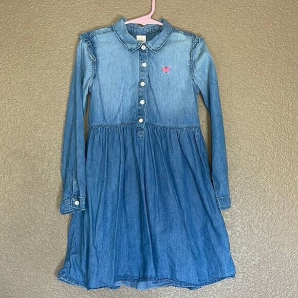 Oshkosh Bgosh long sleeve denim dress size 5T - Picture 1 of 5